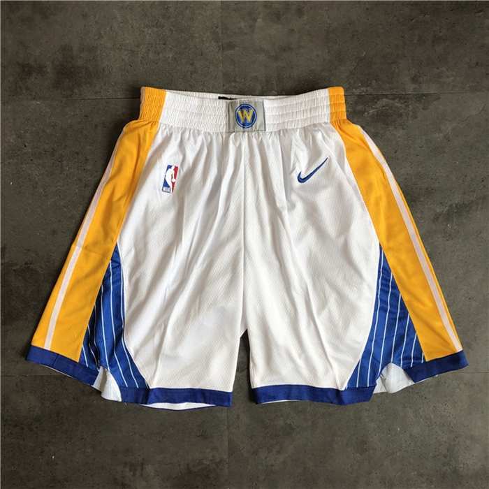 Golden State Warriors White NBA Shorts