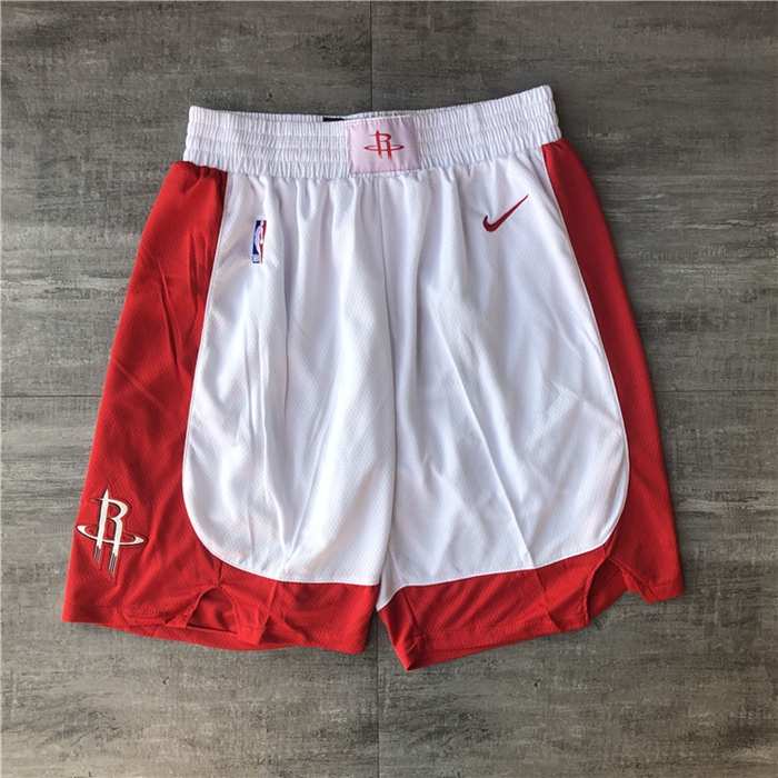 Houston Rockets White NBA Shorts 02
