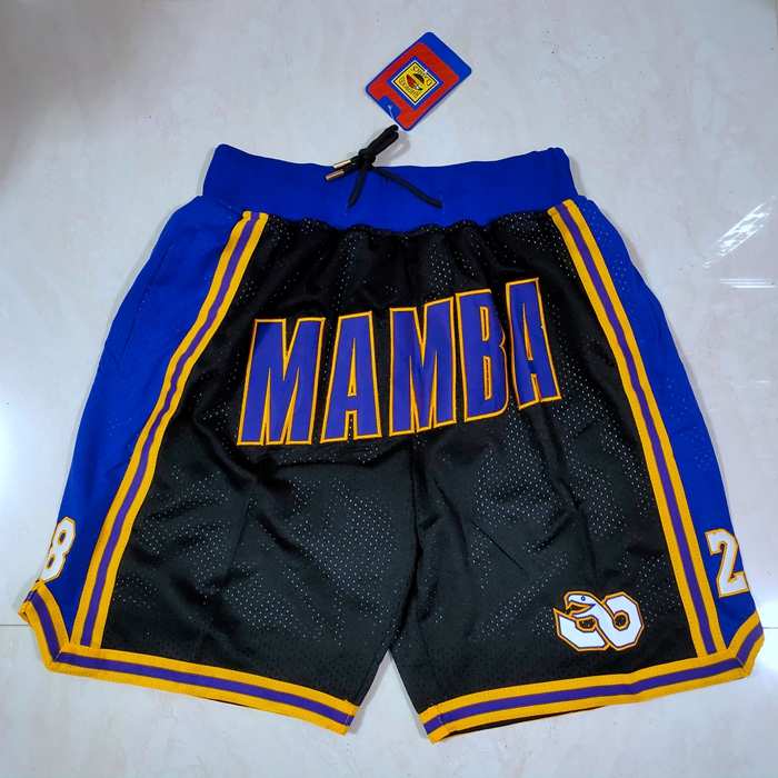 Los Angeles Lakers Just Don Black NBA Shorts 03