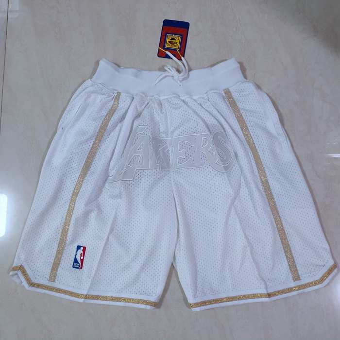 Los Angeles Lakers Just Don White MVP NBA Shorts