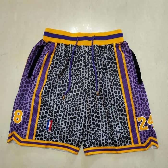 Los Angeles Lakers Just Don Black Basketball Shorts 07