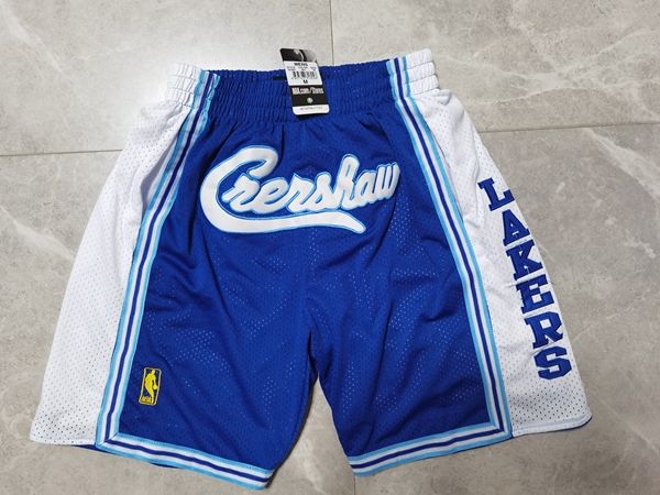 Los Angeles Lakers Just Don Blue Basketball Shorts 02