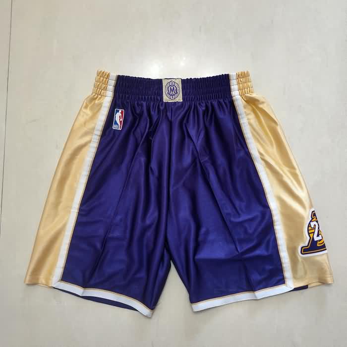 Los Angeles Lakers Purple Basketball Shorts 05