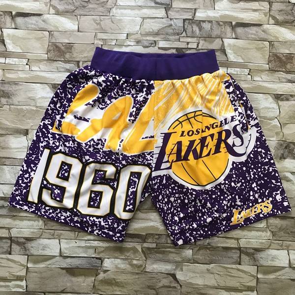 Los Angeles Lakers Mitchell&Ness Purple NBA Shorts 02