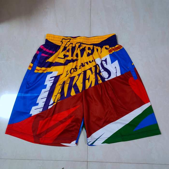 Los Angeles Lakers Mitchell&Ness Red Blue NBA Shorts