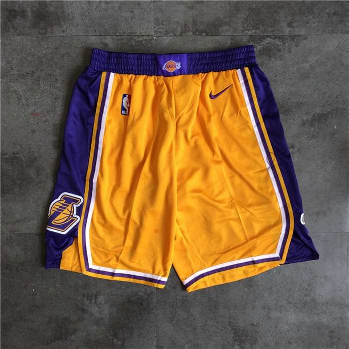 Los Angeles Lakers Yellow NBA Shorts