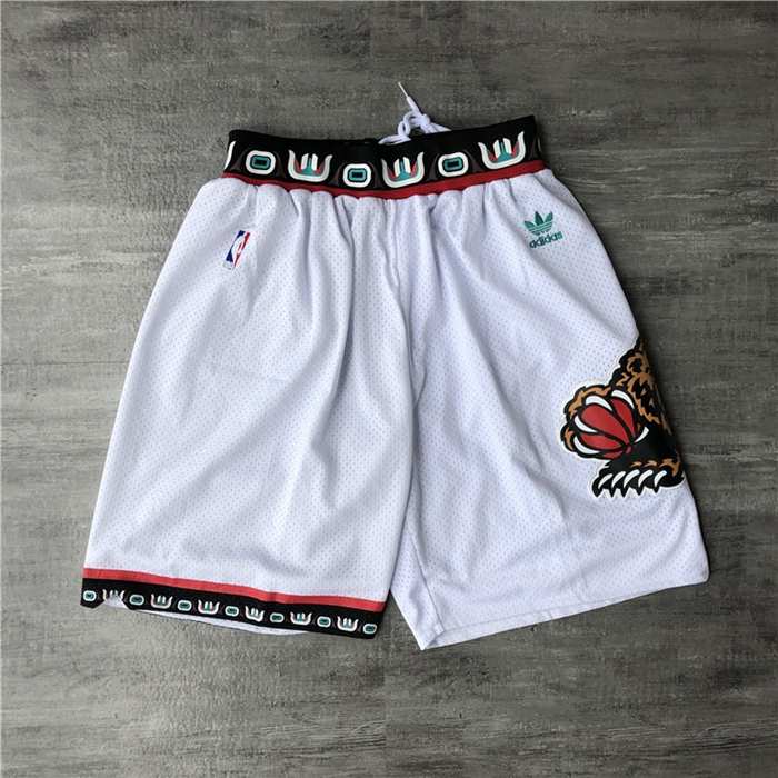 Memphis Grizzlies White Classics NBA Shorts