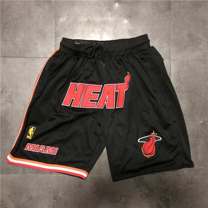 Miami Heat Just Don Black NBA Shorts 02