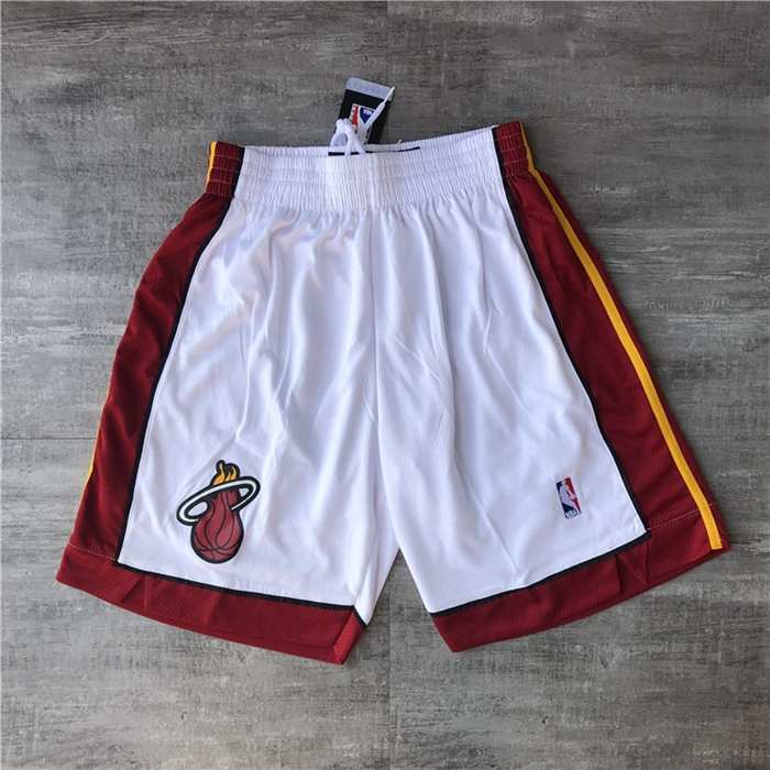 Miami Heat White NBA Shorts