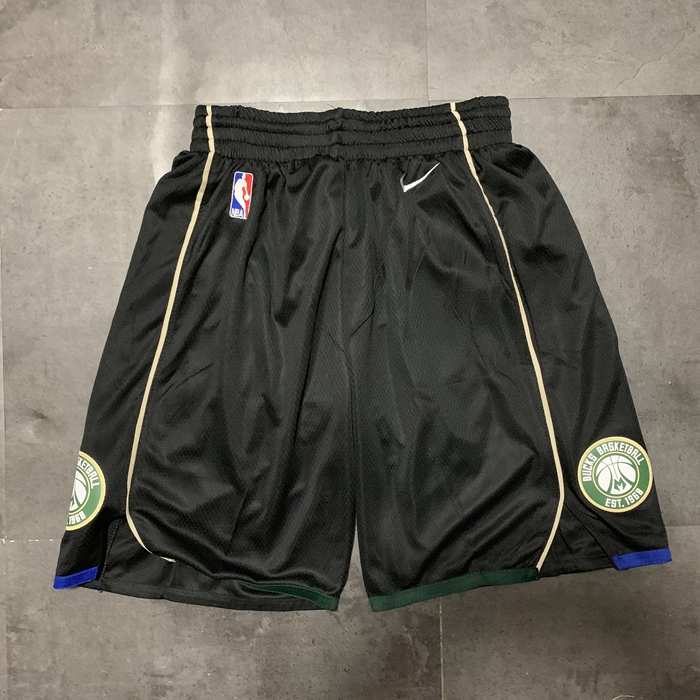 Milwaukee Bucks Black NBA Shorts