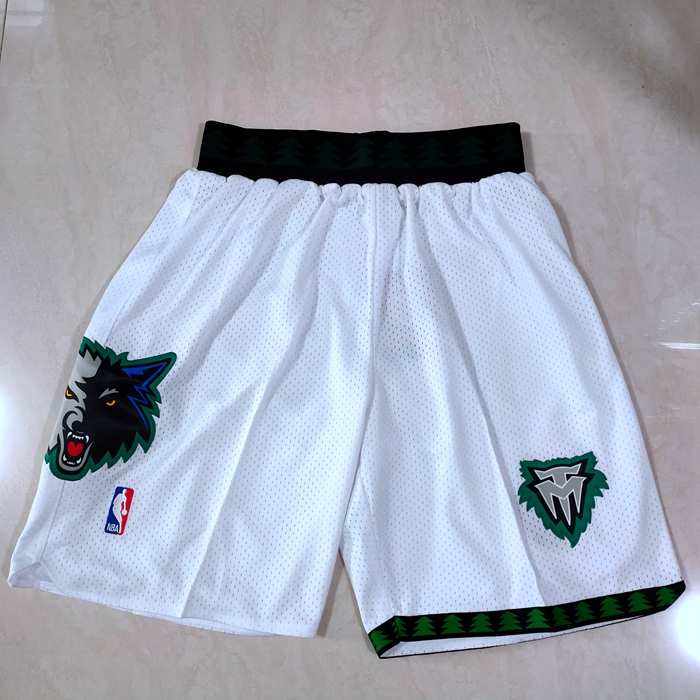 Minnesota Timberwolves White Classics NBA Shorts