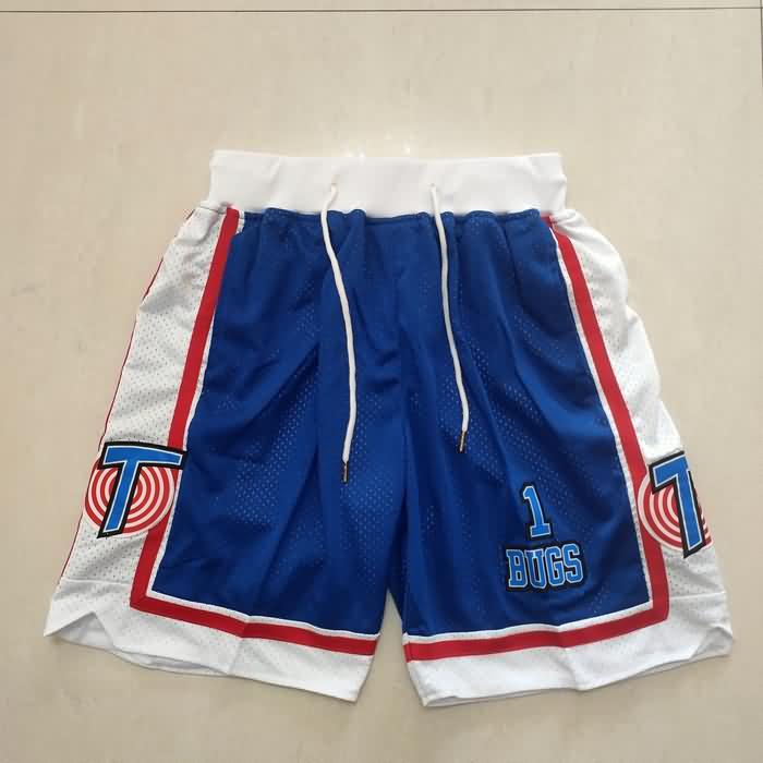 Movie Space Jam Just Don #1 Blue Basketball Shorts