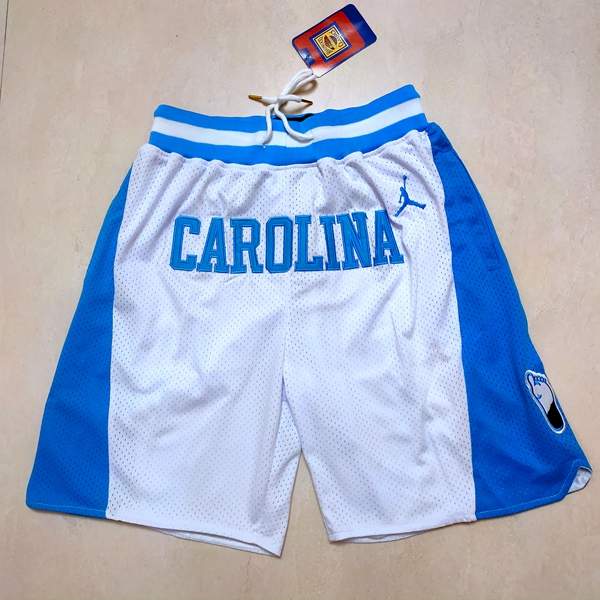 North Carolina Tar Heels Just Don White NCAA Shorts