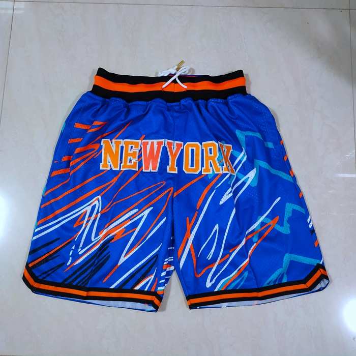 New York Knicks Just Don Blue NBA Shorts 02