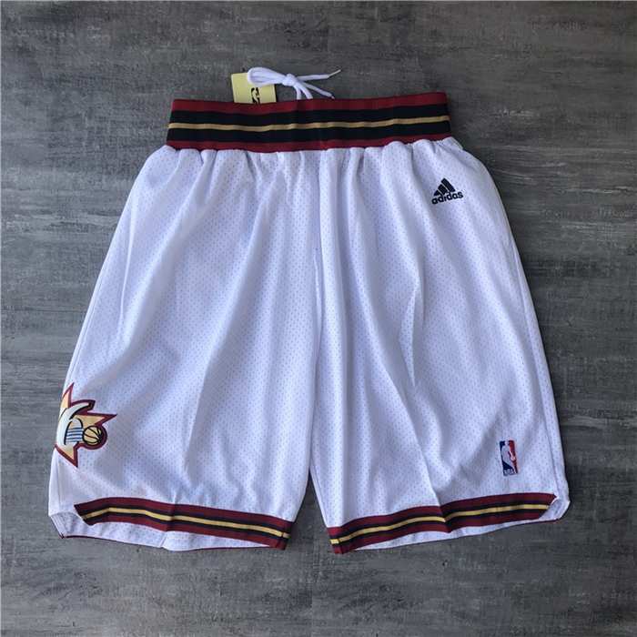 Philadelphia 76ers White Classics NBA Shorts