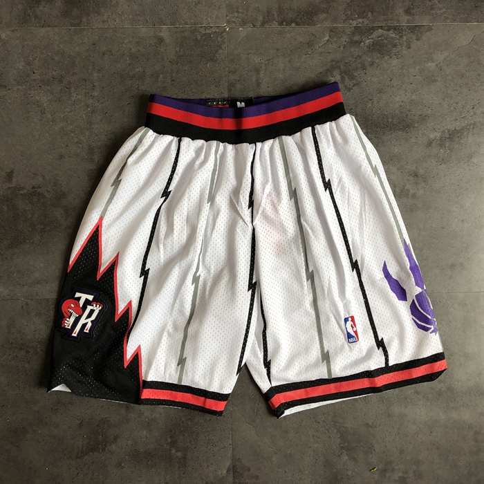 Toronto Raptors White Classics NBA Shorts