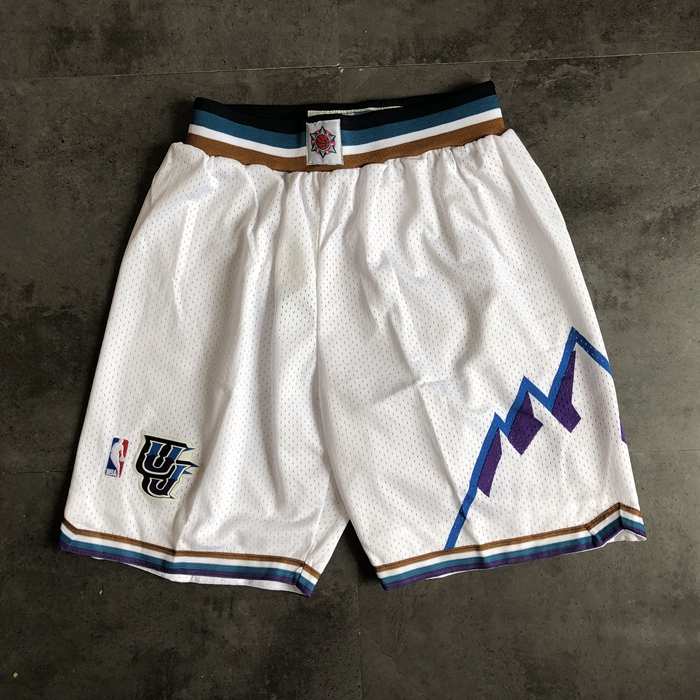 Utah Jazz White Classics NBA Shorts