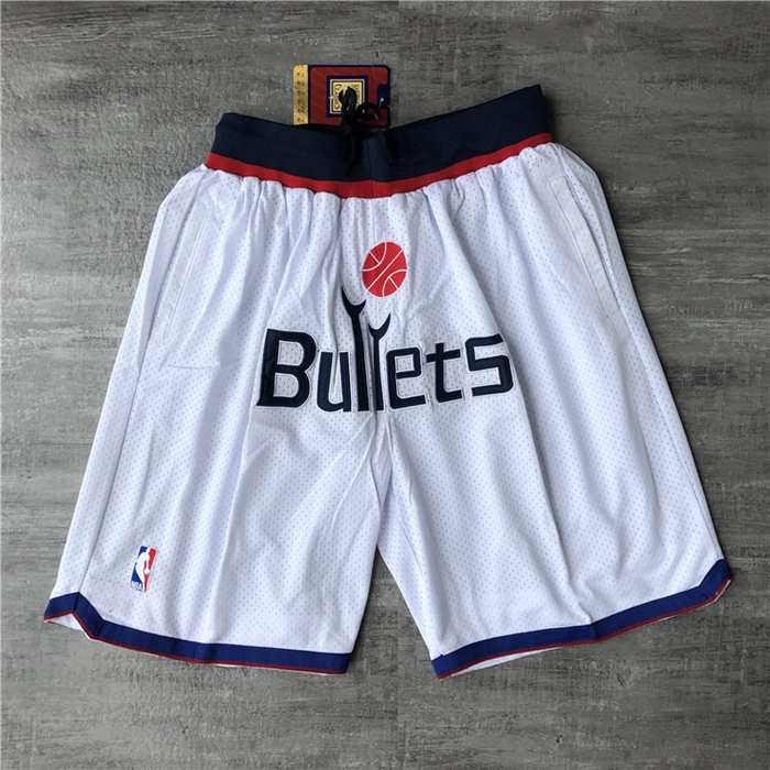 Washington Wizards Just Don White NBA Shorts