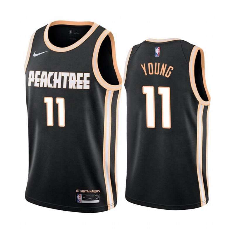 Atlanta Hawks 2020 Black #11 YOUNG City Basketball Jersey (Stitched)