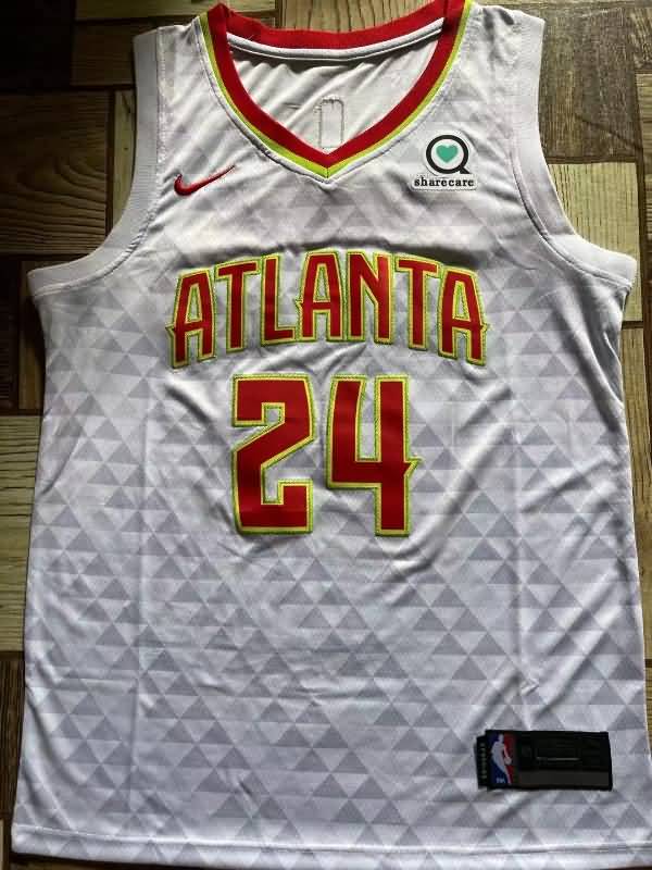 Atlanta Hawks White #24 FERNANDO Basketball Jersey (Stitched)