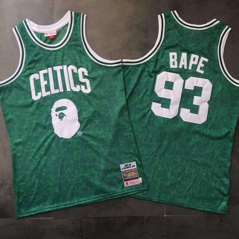 Boston Celtics 1985/86 Green #93 BAPE Classics Basketball Jersey (Closely Stitched)