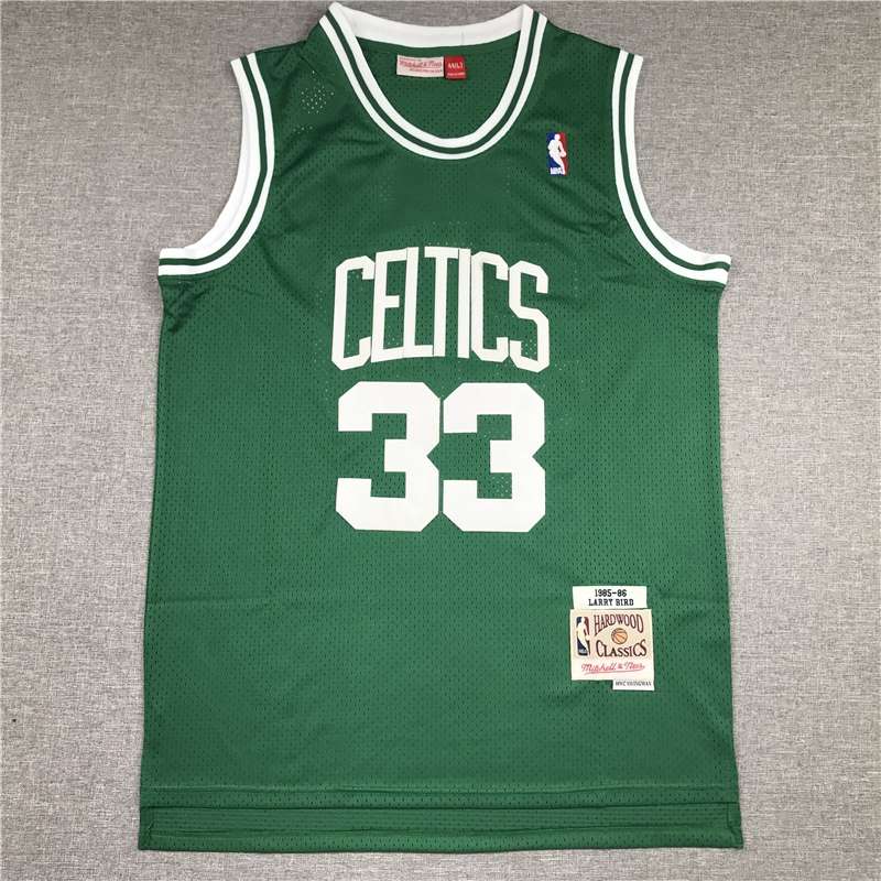 Boston Celtics 1985/86 Green #33 BIRD Classics Basketball Jersey (Stitched)