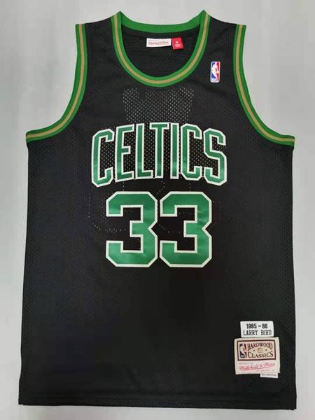 Boston Celtics 1985/86 Black #33 BIRD Classics Basketball Jersey (Stitched)