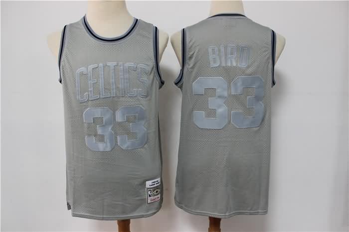 Boston Celtics Grey #33 BIRD Classics Basketball Jersey (Stitched)