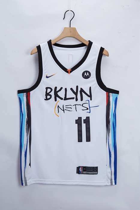 Brooklyn Nets 20/21 White #11 IRVING City Basketball Jersey (Stitched)