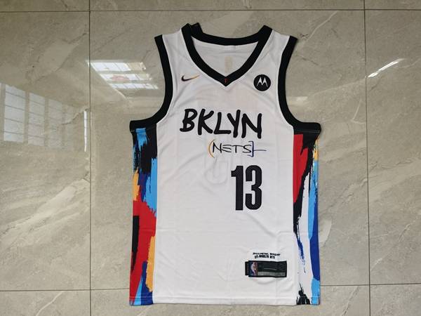 Brooklyn Nets 20/21 White #13 HARDEN City Basketball Jersey (Stitched)