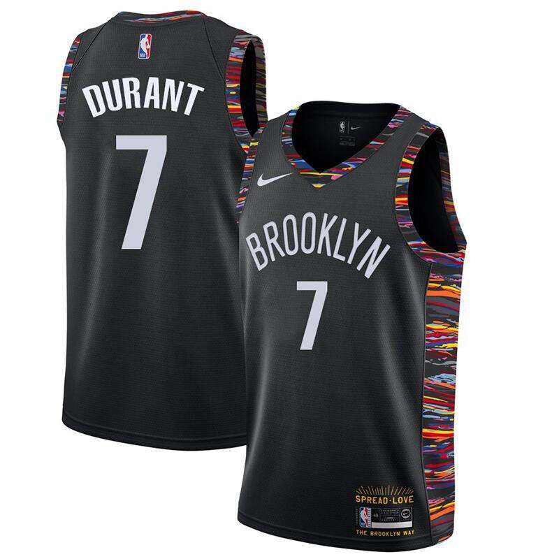 Brooklyn Nets 2020 Black #7 DURANT City Basketball Jersey (Stitched)