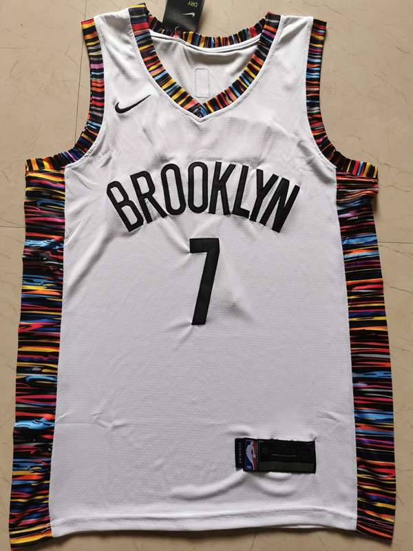 Brooklyn Nets 2020 White #7 DURANT City Basketball Jersey 02 (Stitched)