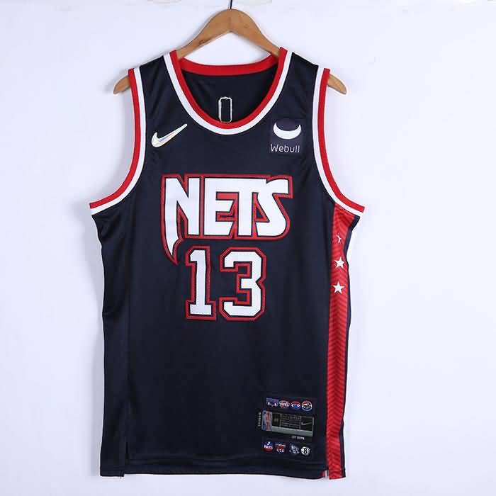 Brooklyn Nets 21/22 Dark Blue #13 HARDEN City Basketball Jersey (Stitched)