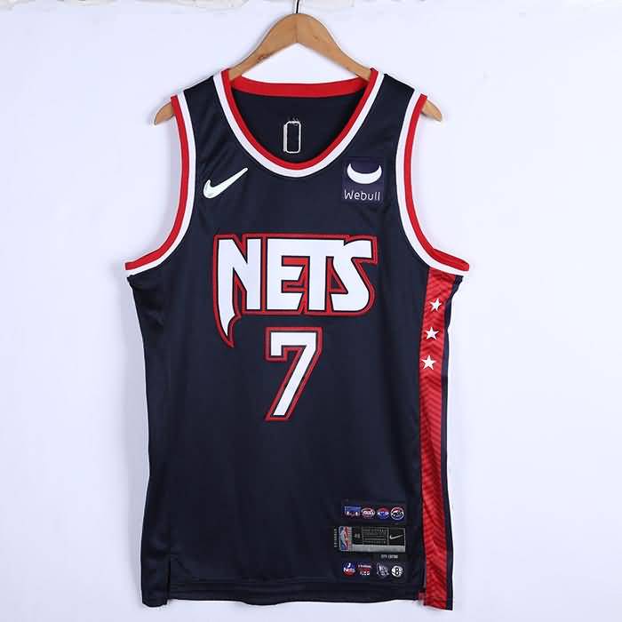 Brooklyn Nets 21/22 Dark Blue #7 DURANT City Basketball Jersey (Stitched)
