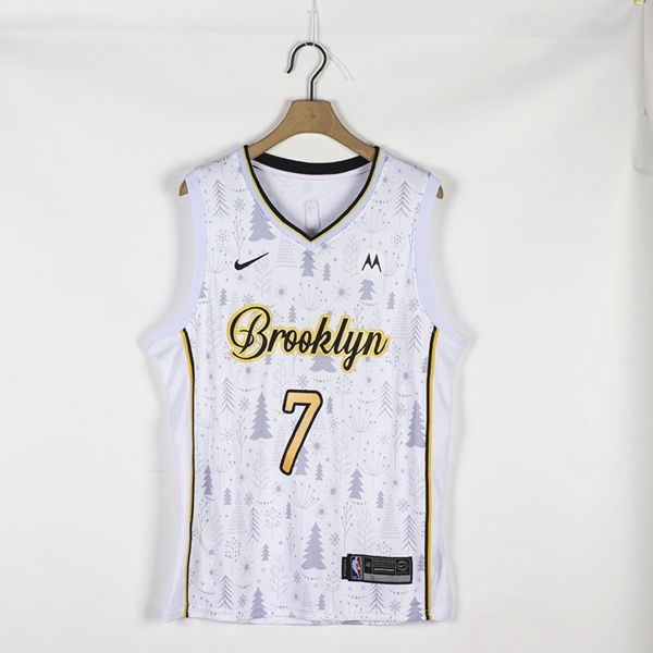 Brooklyn Nets White #7 DURANT Basketball Jersey (Stitched) 02