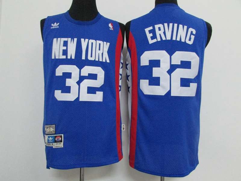 Brooklyn Nets Blue #32 ERVING Classics Basketball Jersey (Stitched)