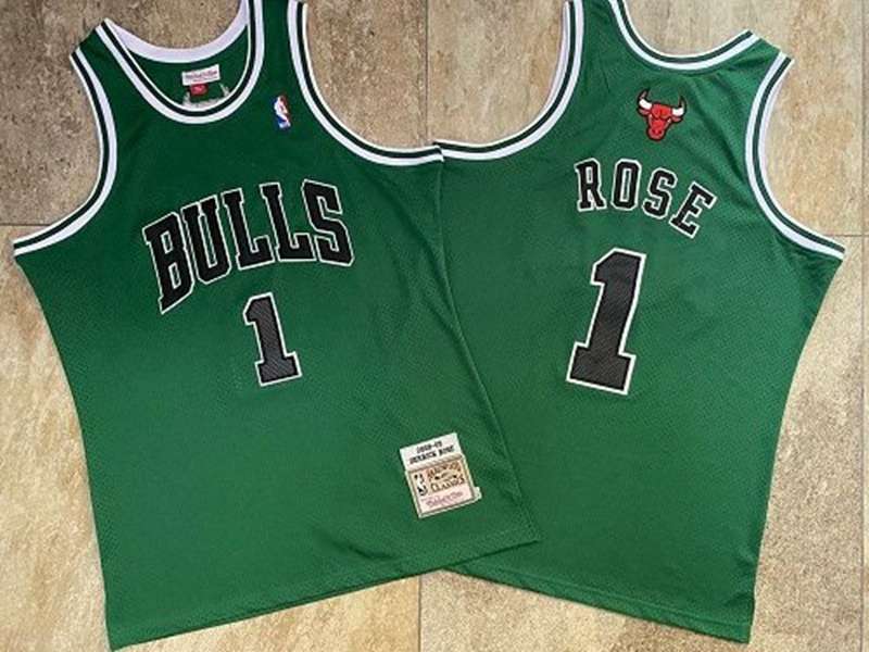 Chicago Bulls 2008/09 Green #1 ROSE Classics Basketball Jersey (Closely Stitched)