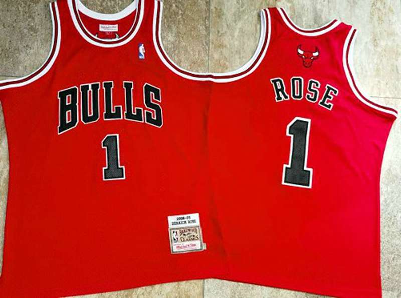 Chicago Bulls 2008/09 Red #1 ROSE Classics Basketball Jersey (Closely Stitched)