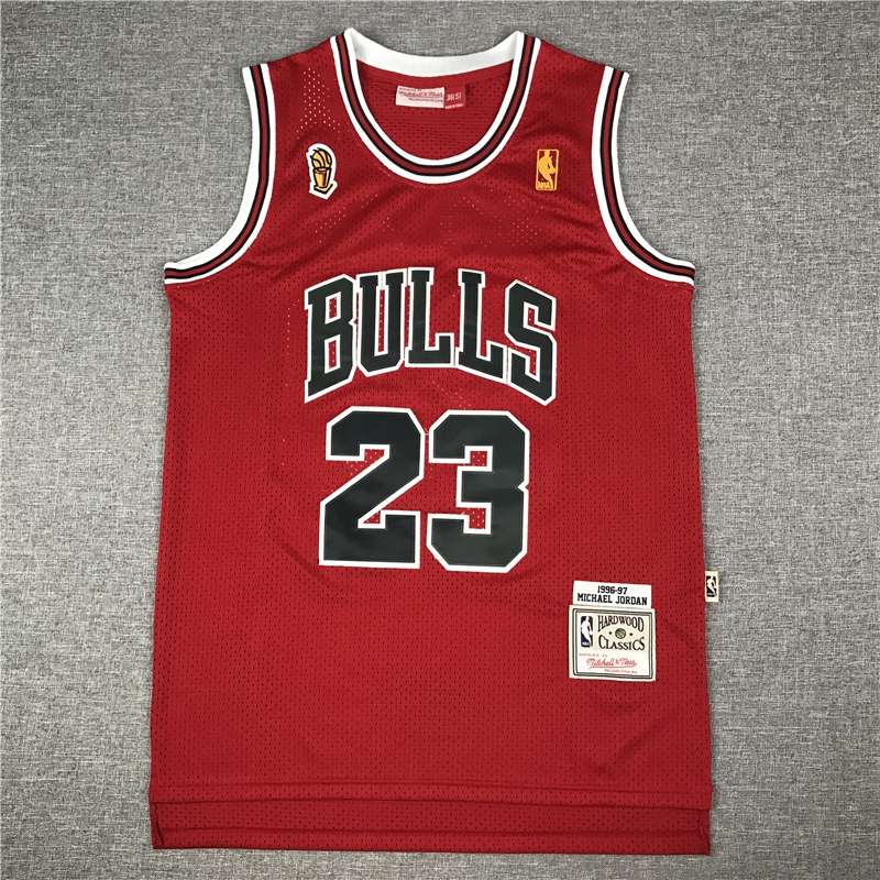 Chicago Bulls 1996/97 Red #23 JORDAN Champion Classics Basketball Jersey (Stitched)