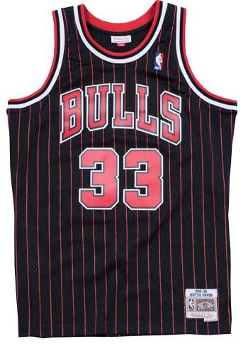 Chicago Bulls 1997/98 Black #33 PIPPEN Classics Basketball Jersey 02 (Stitched)