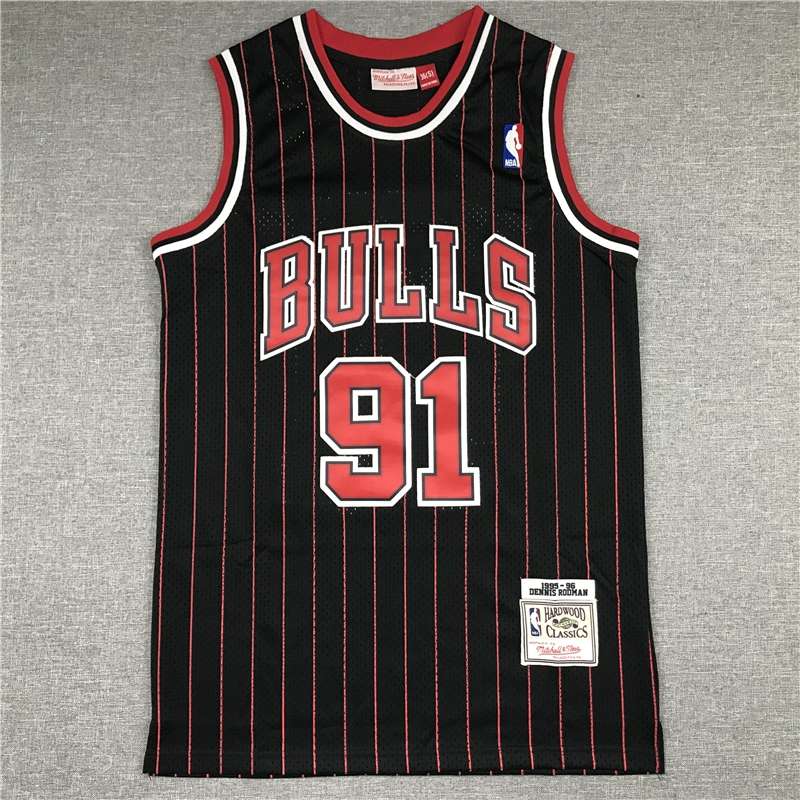 Chicago Bulls 1997/98 Black #91 RODMAN Classics Basketball Jersey (Stitched)