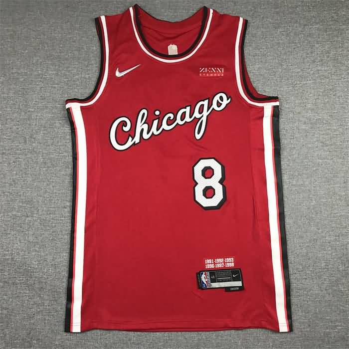 Chicago Bulls 21/22 Red #8 LAVINE City Basketball Jersey (Stitched)