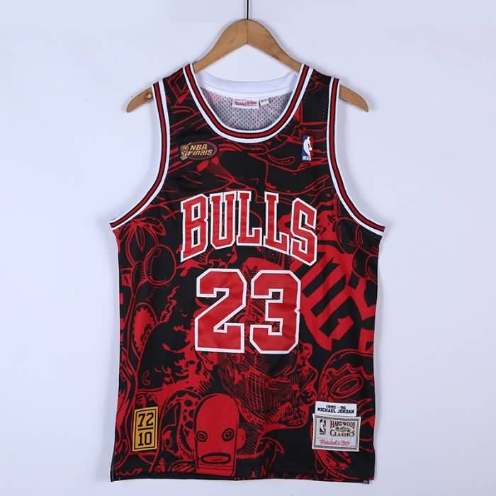 Chicago Bulls 1995/96 Black #23 JORDAN Finals Classics Basketball Jersey (Stitched)