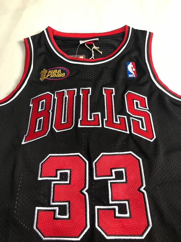 Chicago Bulls 1997/98 Black #33 PIPPEN Champion Classics Basketball Jersey (Closely Stitched)