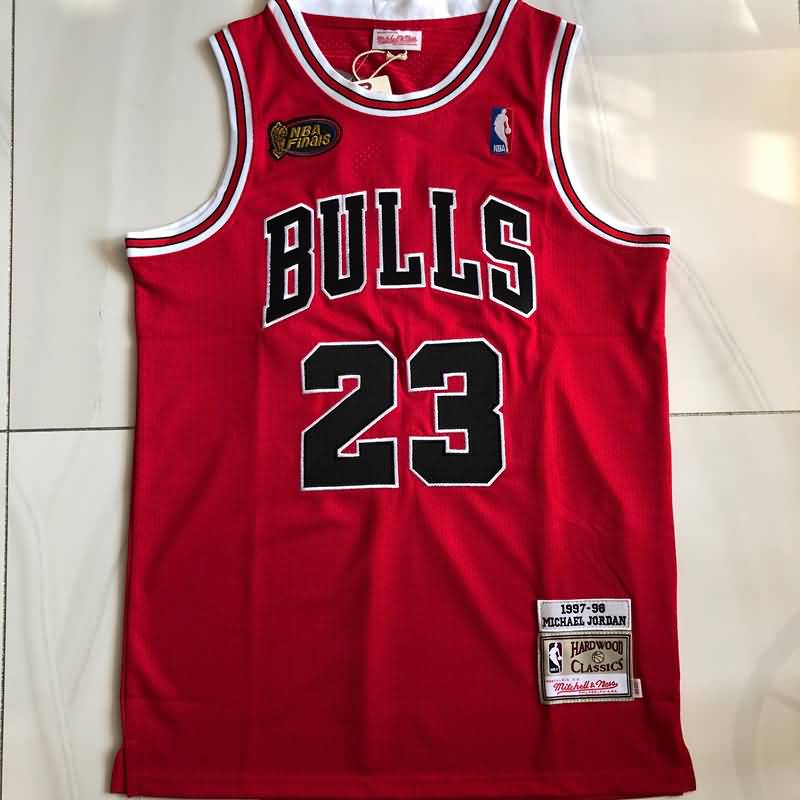 Chicago Bulls 1997/98 Red #23 JORDAN Finals Classics Basketball Jersey (Closely Stitched)