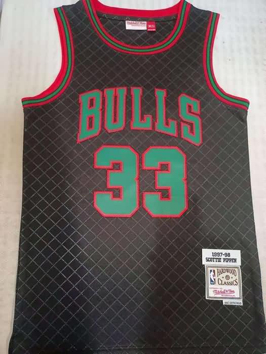 Chicago Bulls 1997/98 Black #33 PIPPEN Classics Basketball Jersey 03 (Stitched)