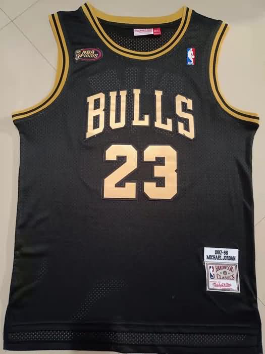 Chicago Bulls 1997/98 Black #23 JORDAN Finals Classics Basketball Jersey 02 (Stitched)