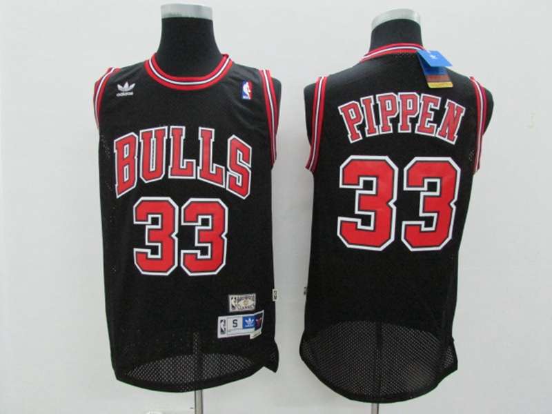 Chicago Bulls Black #33 PIPPEN Classics Basketball Jersey (Stitched)