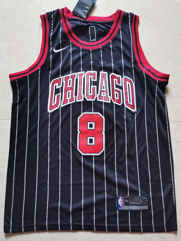 Chicago Bulls Black #8 LAVINE Classics Basketball Jersey 02 (Stitched)