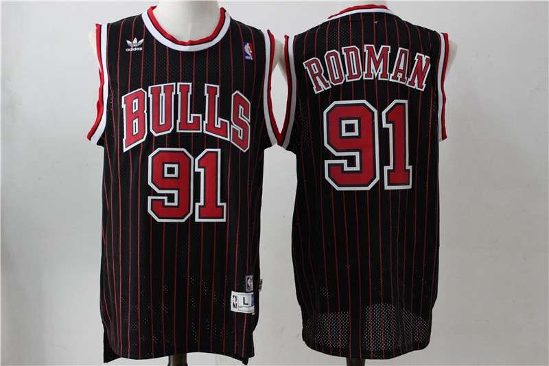 Chicago Bulls Black #91 RODMAN Classics Basketball Jersey (Stitched)